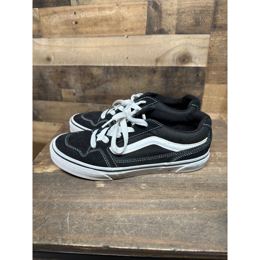 Vans Filmore Low Black White‎ Suede Canvas Skate Shoes Youth 6.0 Women's 8